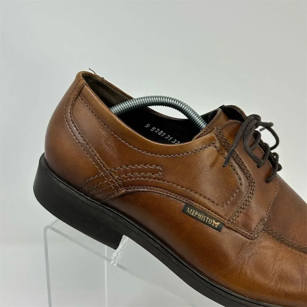 MEPHISTO Men's Brown Leather Oxford Shoes Size 11 Lace Up Dress Classic